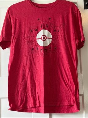 Pokemon Red Graphic Tee with White Poké Ball